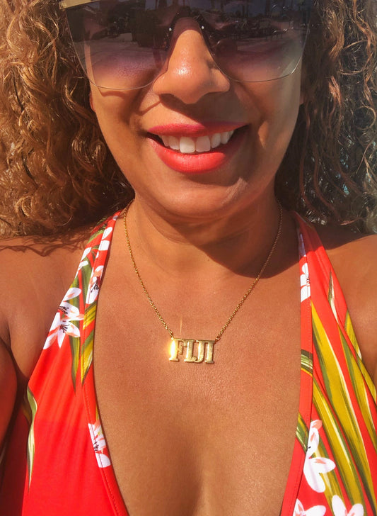 SOLD OUT!!!! FIJI Gold NamplateNecklace