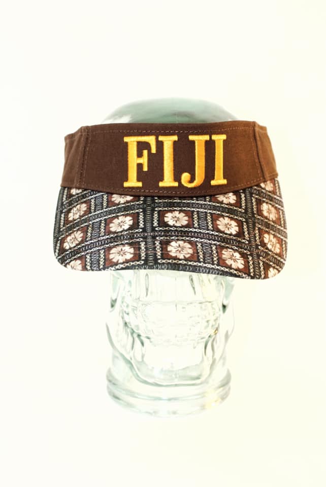 Brown Fiji Tapa visor