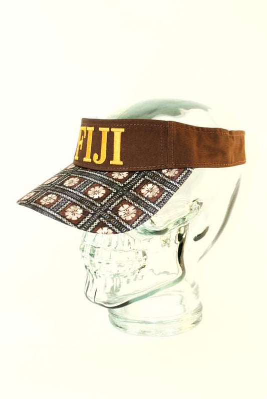 Brown Fiji Tapa visor