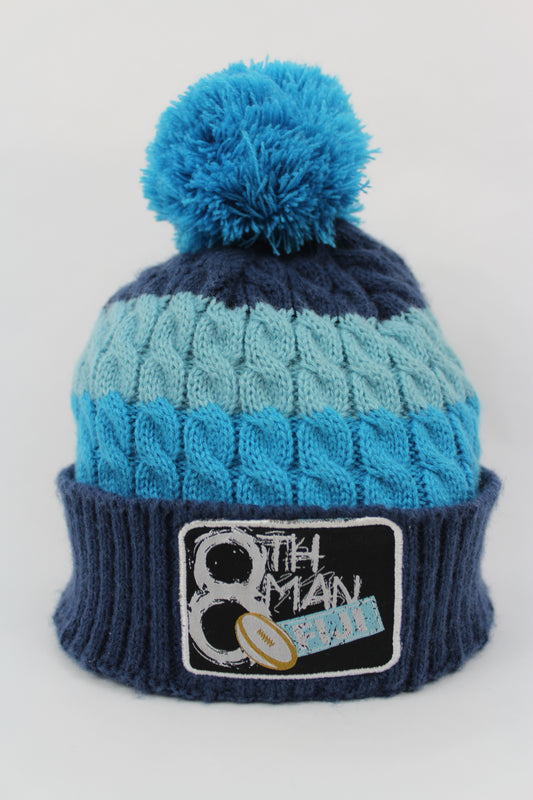 Fiji 8th Man Blue stripped cuffed winter hat