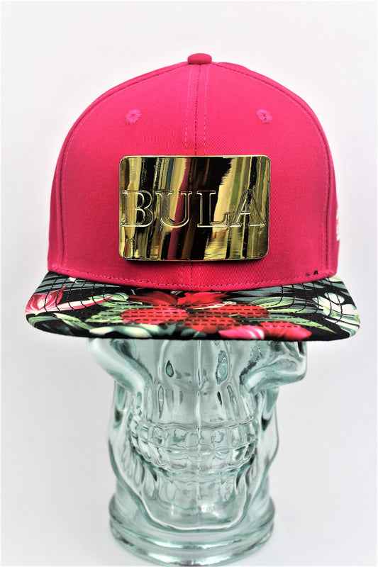 Pink Bula Metal plate snap back