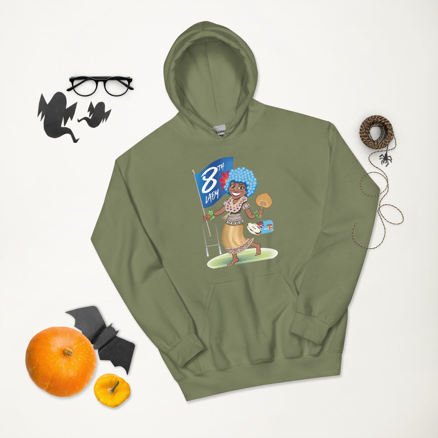 8th Lady Fiji Cartoon Hoodie