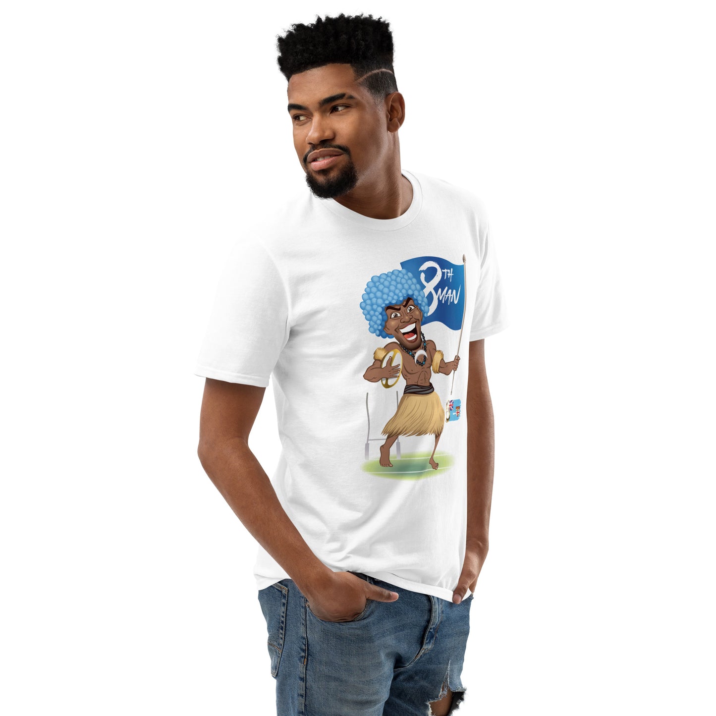 Cartoon Fiji 8th Man Short-Sleeve T-Shirt