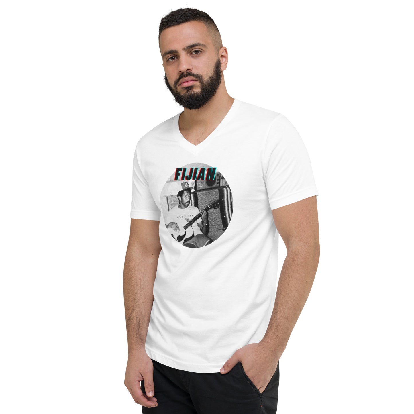 The Vintage Fijian - Unisex Short Sleeve V-Neck T-Shirt